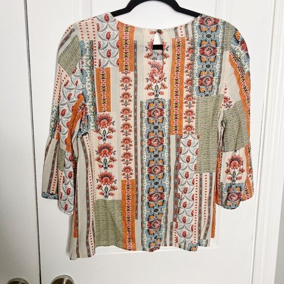 Sundance Catalog Floral Print Top Shirt Size XS - Picture 2 of 4